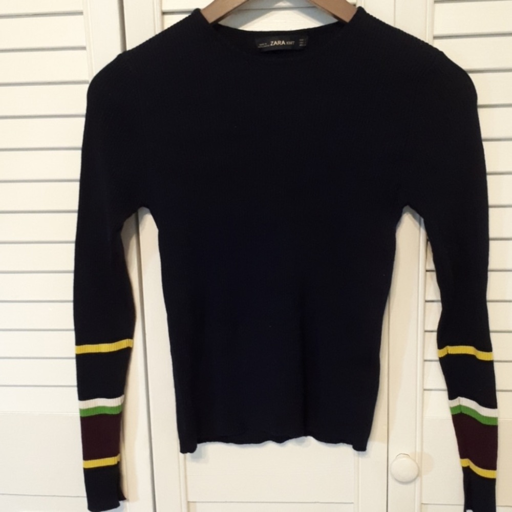 2 for 15 zara  knit navy sweater. Size S
